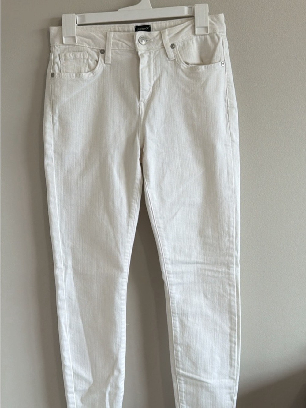 Just Black White Skinny Jeans Size 27